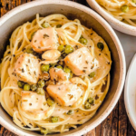 Creamy Chicken Alfredo Pasta with Peas