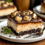 Banana Chocolate Layered Cheesecake Bars