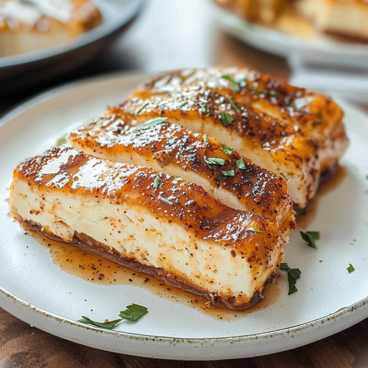 Pan-Seared Halloumi Steaks in Sweet Balsamic Glaze