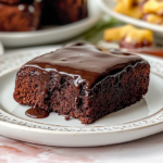 Moist Chocolate Sheet Cake with Fudge Glaze