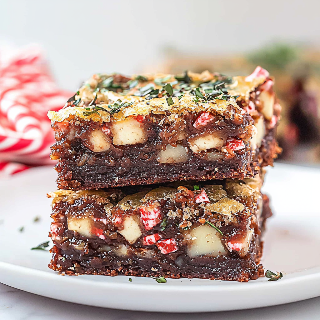 Chocolate Peppermint Macadamia Cookie Bars with a Fudgy Center and Buttery Crunch 2 Chocolate Peppermint Macadamia Cookie Bars with a Fudgy Center and Buttery Crunch