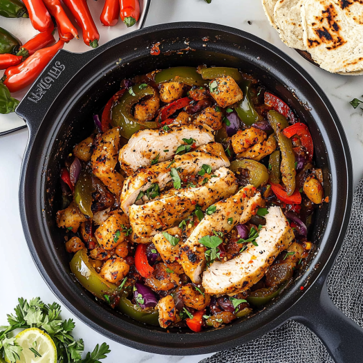 Spicy Chicken and Vegetable Skillet with Potatoes
