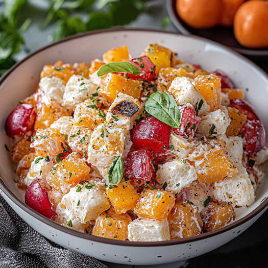Creamy Citrus Root and Grape Salad with Herbed Dressing