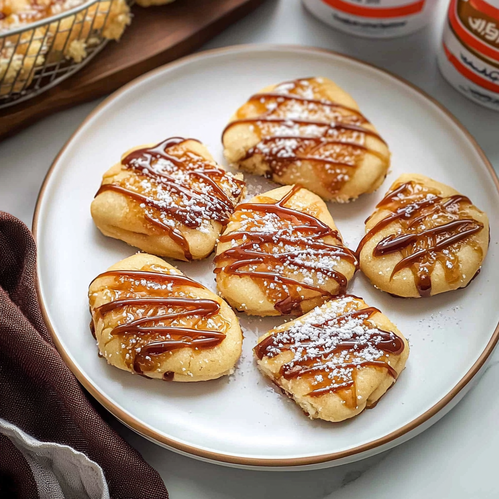 Caramel Drizzled Butter Shortbread Cookies – Buttery, Tender Cookies with Rich Caramel Swirls 2 Caramel Drizzled Butter Shortbread Cookies – Buttery, Tender Cookies with Rich Caramel Swirls