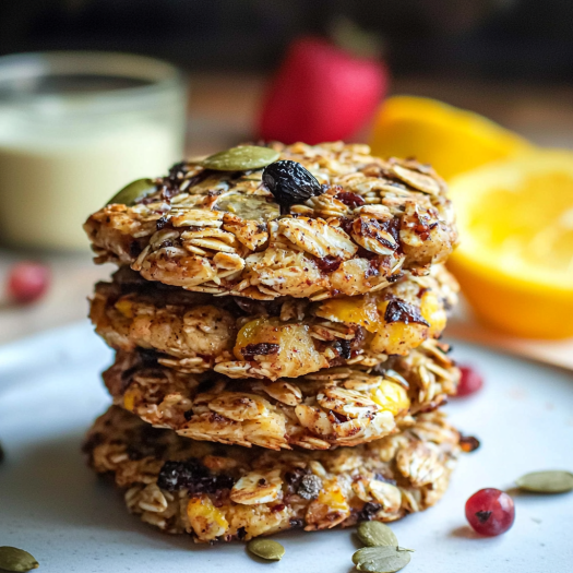 Soft Baked Oatmeal Trail Mix Cookies