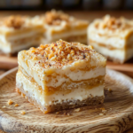 Layered Walnut and Cream Custard Squares 2 Layered Walnut and Cream Custard Squares