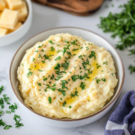 Creamy Parmesan Mashed Potatoes with Butter and Herbs