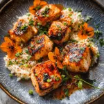 Spicy Glazed Chicken with Stir-Fried Cucumbers and Scallions – A Bold and Balanced Weeknight Meal