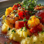 Mashed Potatoes with Vegetable Stew