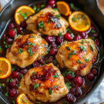 Cranberry Orange Glazed Chicken Thighs
