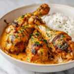 Creamy Chicken Drumsticks (With Rice)