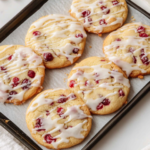 Cranberry White Chocolate Cookies with Glaze