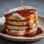 Cinnamon Sugar Pancakes with Syrup