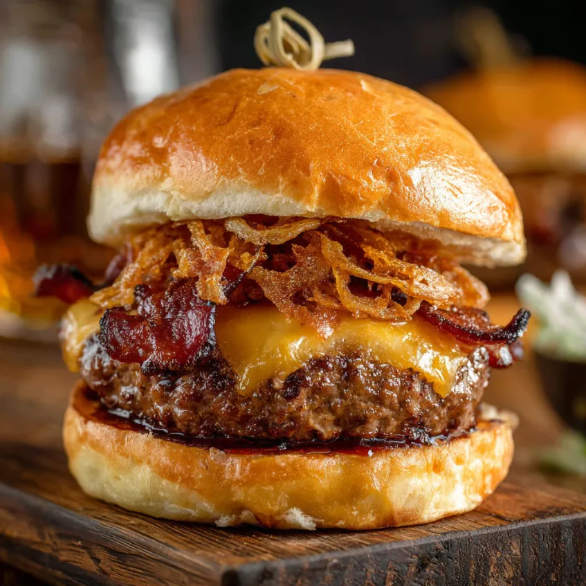 Bacon Cheeseburger (With Crispy Onions)