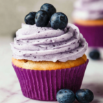 Blueberry Cupcakes with Whipped Frosting
