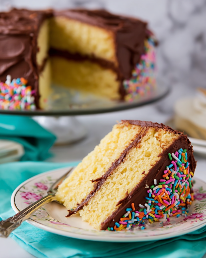 Classic Yellow Layer Cake with Frosting