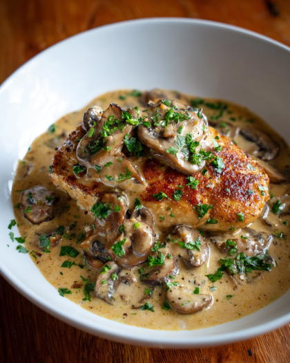 Chicken with Creamy Mushroom Sauce