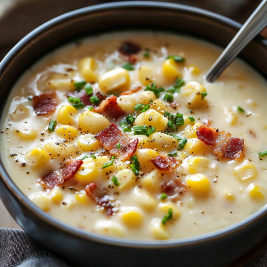 Creamy Corn Chowder with Bacon