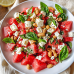 Watermelon Feta Salad with Peanuts