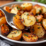 Crispy Garlic Herb Roasted Baby Potatoes