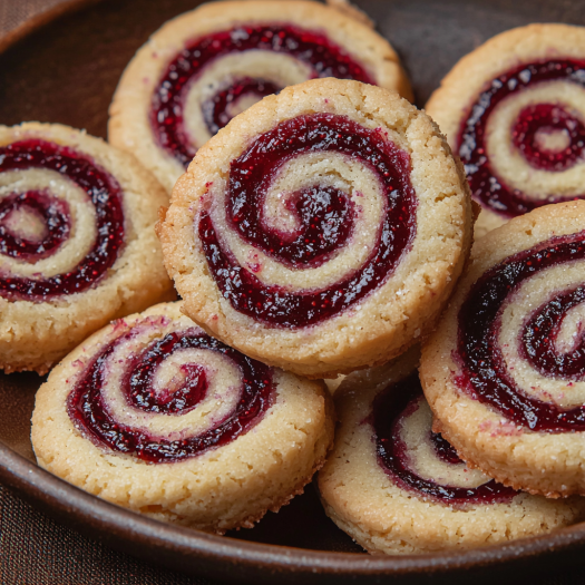Raspberry Swirl Shortbread Cookies