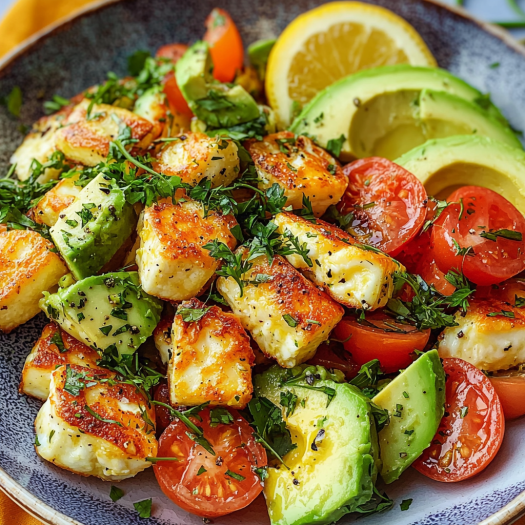 Halloumi Avocado Salad