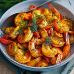 Garlic Butter Shrimp with Fresh Dill