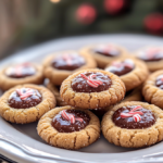 Peppermint Chocolate Thumbprint Cookies