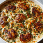 Creamy Baked Chicken Meatballs