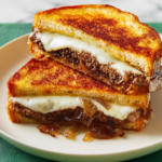 Patty Melt Grilled Cheese with Caramelized Onions
