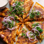 Chicken Quesadilla with Caramelised Onion and Herbs