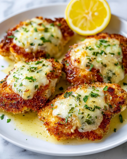 Cheesy Breaded Chicken Cutlets