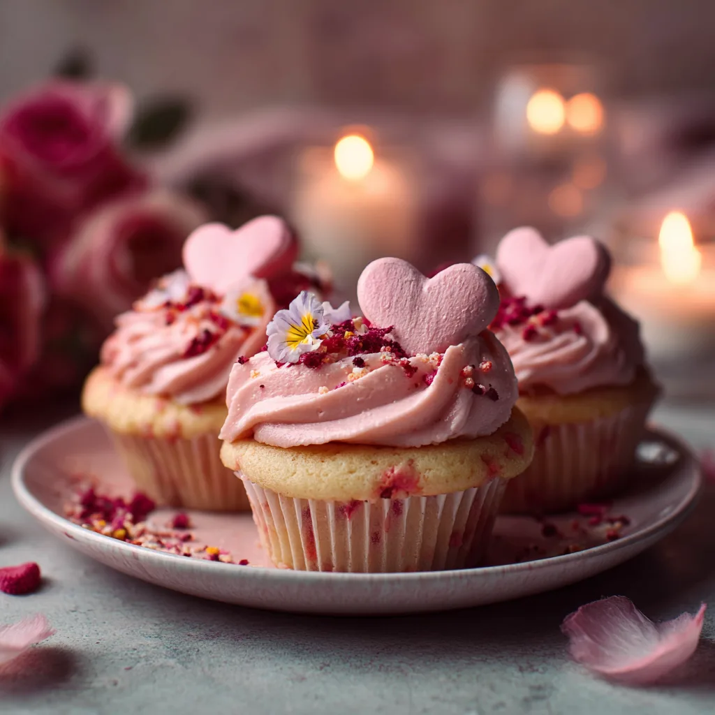 Vanilla Strawberry Heart Cupcakes: Soft Romantic Bites Recipe