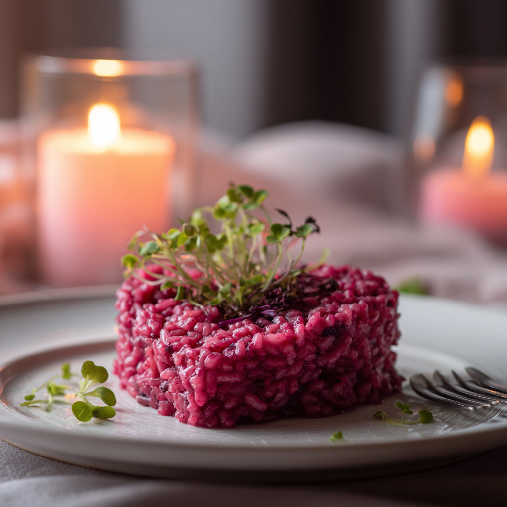 Creamy Beetroot Heart Risotto: Elegant Pink Romance Recipe