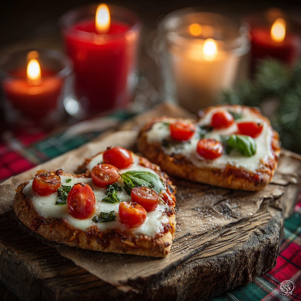 Heart-Shaped Mini Pizzas: Playful Savory Romance Recipe - Recipe Image