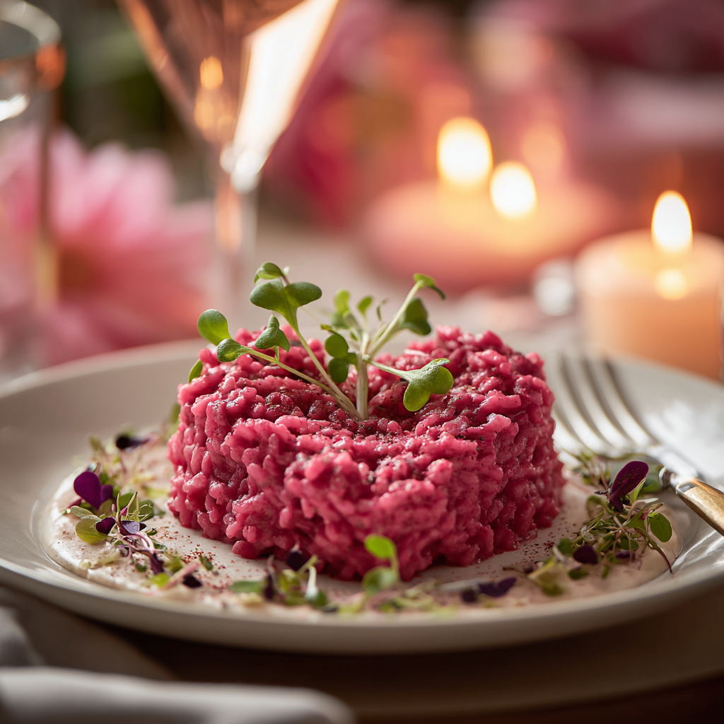 Creamy Beetroot Heart Risotto: Elegant Pink Romance Recipe 2 Creamy Beetroot Heart Risotto: Elegant Pink Romance Recipe - Recipe Image