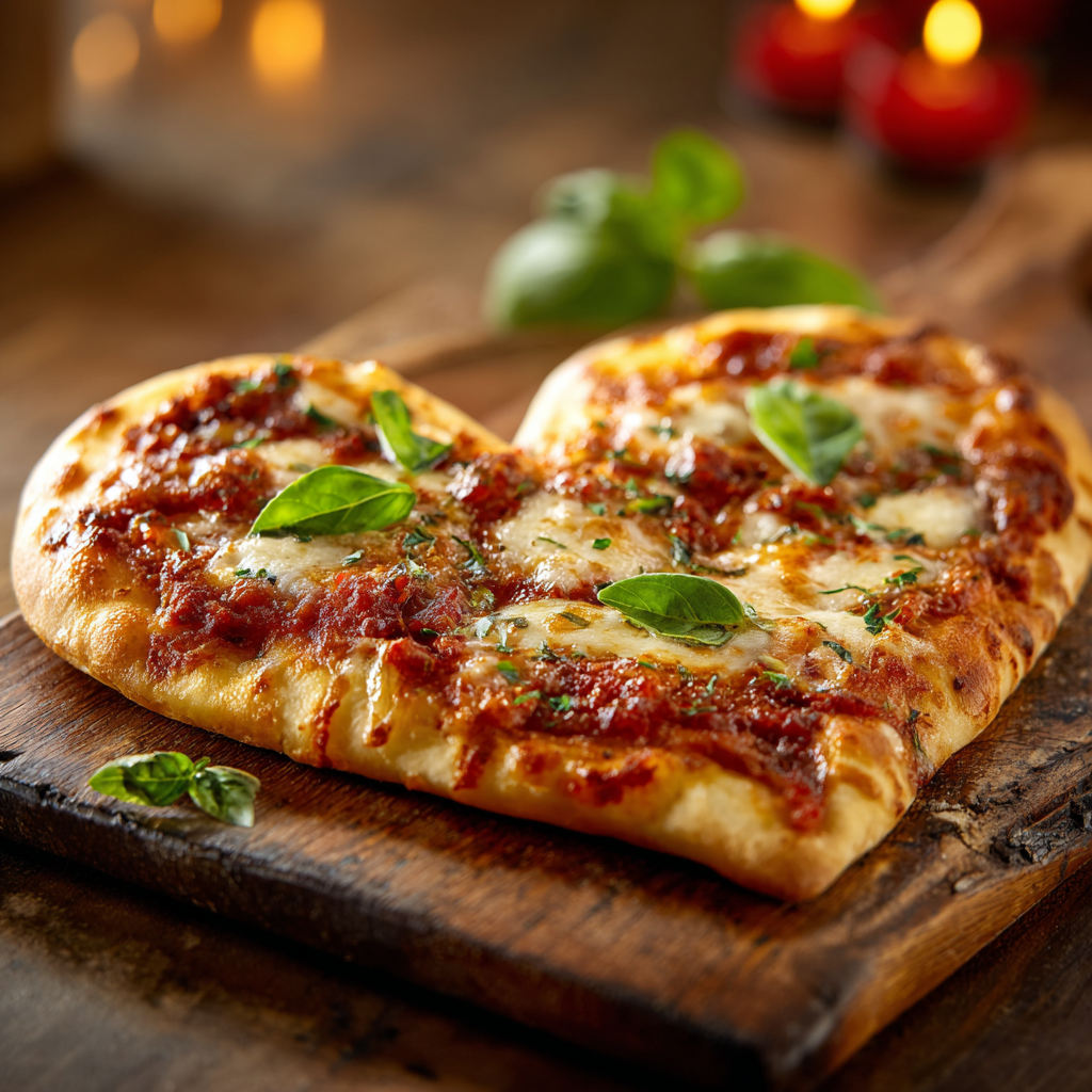 Heart-Shaped Pizza Recipe 3 Heart-Shaped Pizza Recipe - Recipe Image