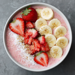 Strawberry and Banana Smoothie Bowls Recipe