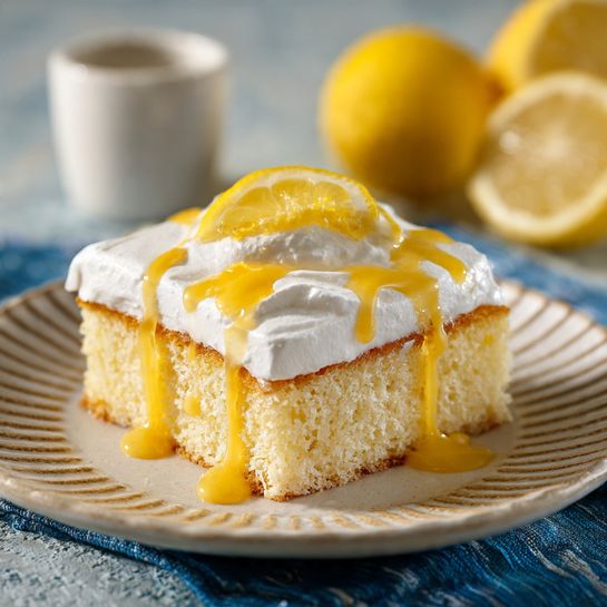 Lemon Tres Leches Cake: Bright Yellow Citrus Freshness Recipe