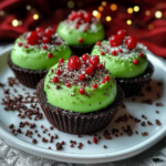 Mint Chocolate Cheesecake Cups with Holiday Flair