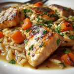 One-Pan Chicken and Orzo Skillet