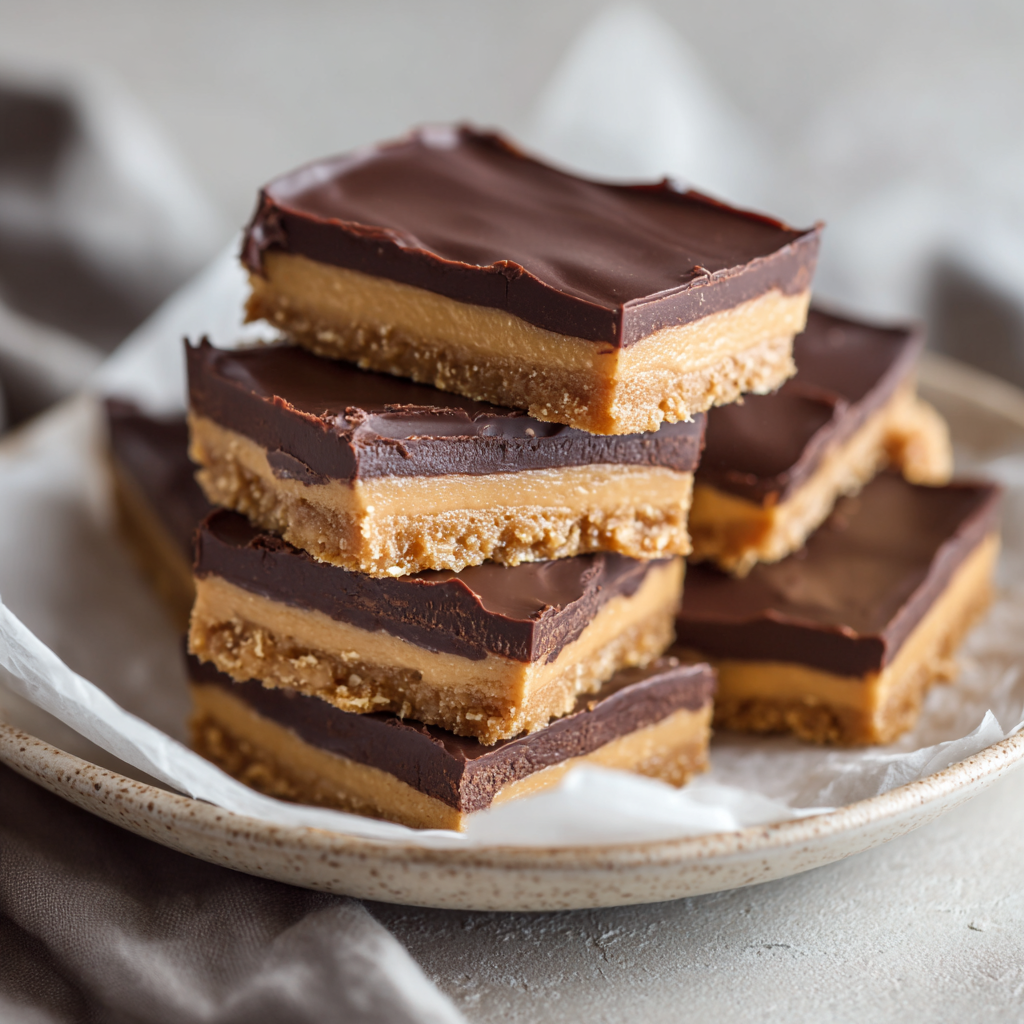 No Bake Peanut Butter Cup Bars Recipe