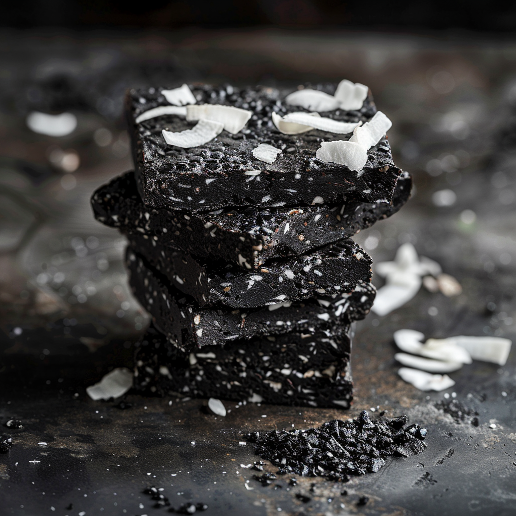 Charcoal Coconut Energy Bars: Jet Black Power Recipe