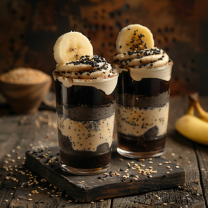 Black Sesame Banana Cream: Dark Nutty Smoothness Recipe