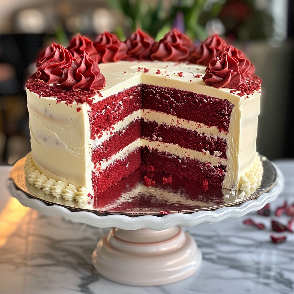 Red Velvet Cheesecake Layer Cake Recipe