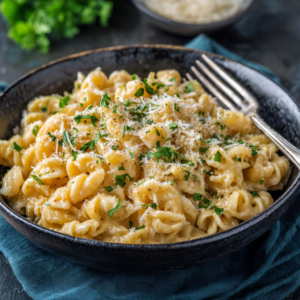 Ultra Creamy Slow Cooker Garlic Parmesan Mac and Cheese Recipe