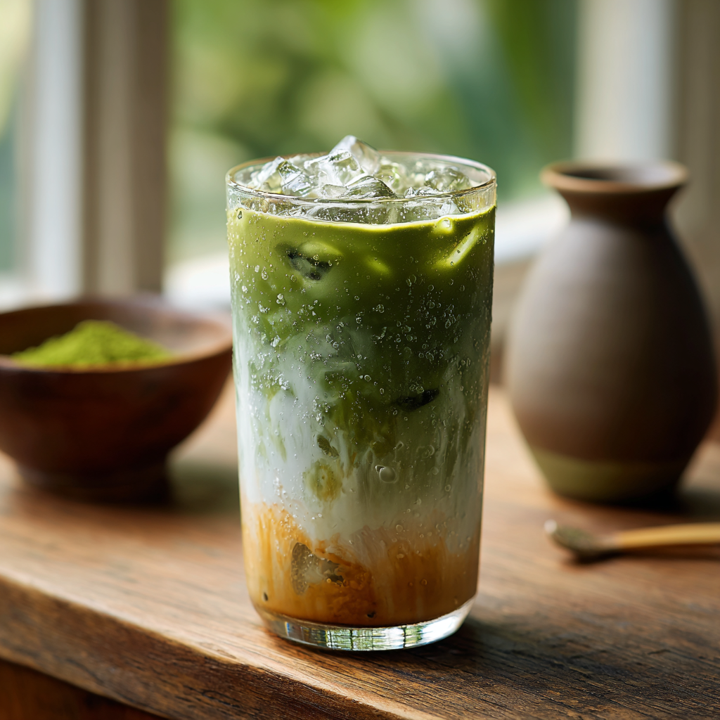 Salted Maple Matcha Latte (Iced) Recipe