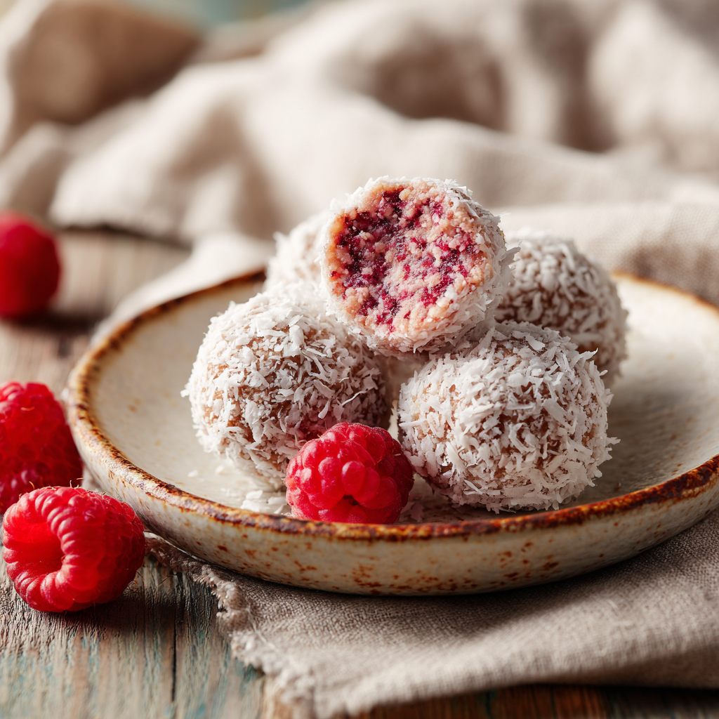 Raspberry Coconut Energy Balls Recipe
