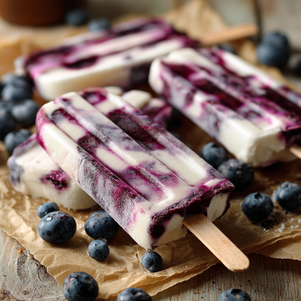 Blueberry Yogurt Ice Pops Recipe