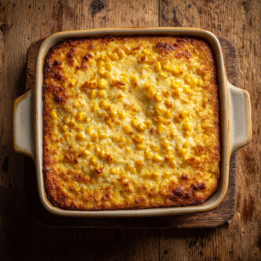 Cheese & Corn Savory Casserole Recipe 3 Cheese & Corn Savory Casserole Recipe - Recipe Image